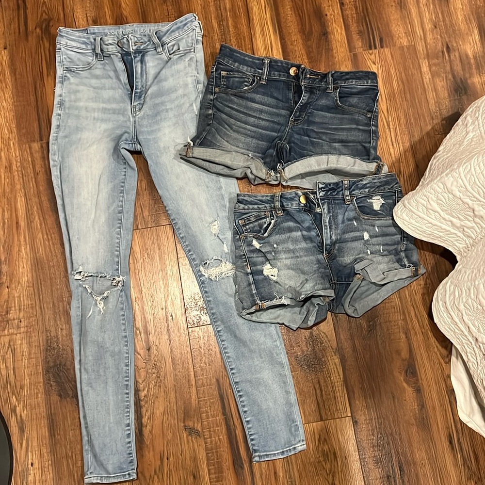 Ae size 8 bundle jeggings shorts